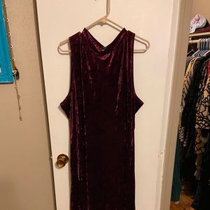 Gorgeous Maroon crushed velvet dress
